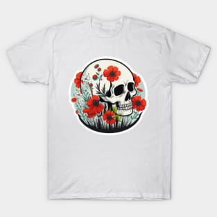 Jungle Skull Illustration T-Shirt